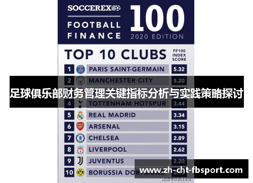 足球俱乐部财务管理关键指标分析与实践策略探讨 足球俱乐部财务管理关键指标分析与实践策略探讨